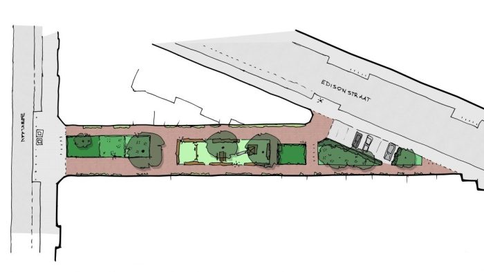 Daguerrestraat speelplek tekening