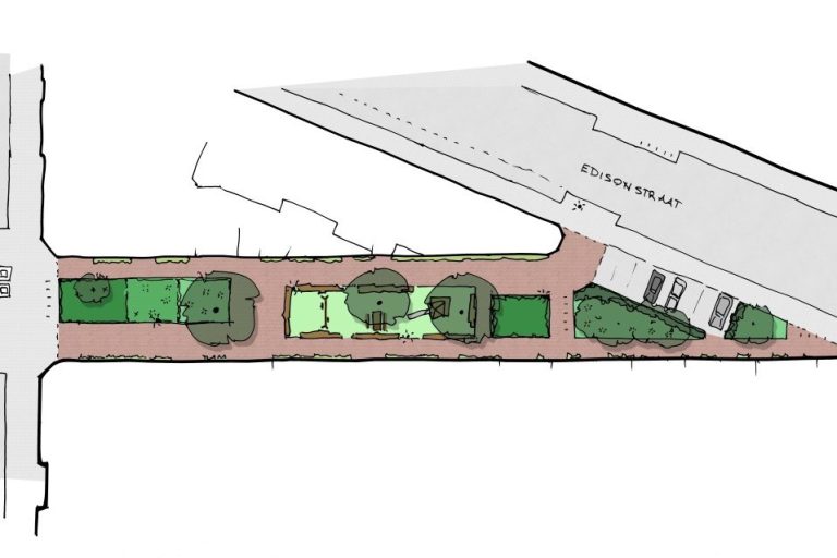 Daguerrestraat speelplek tekening